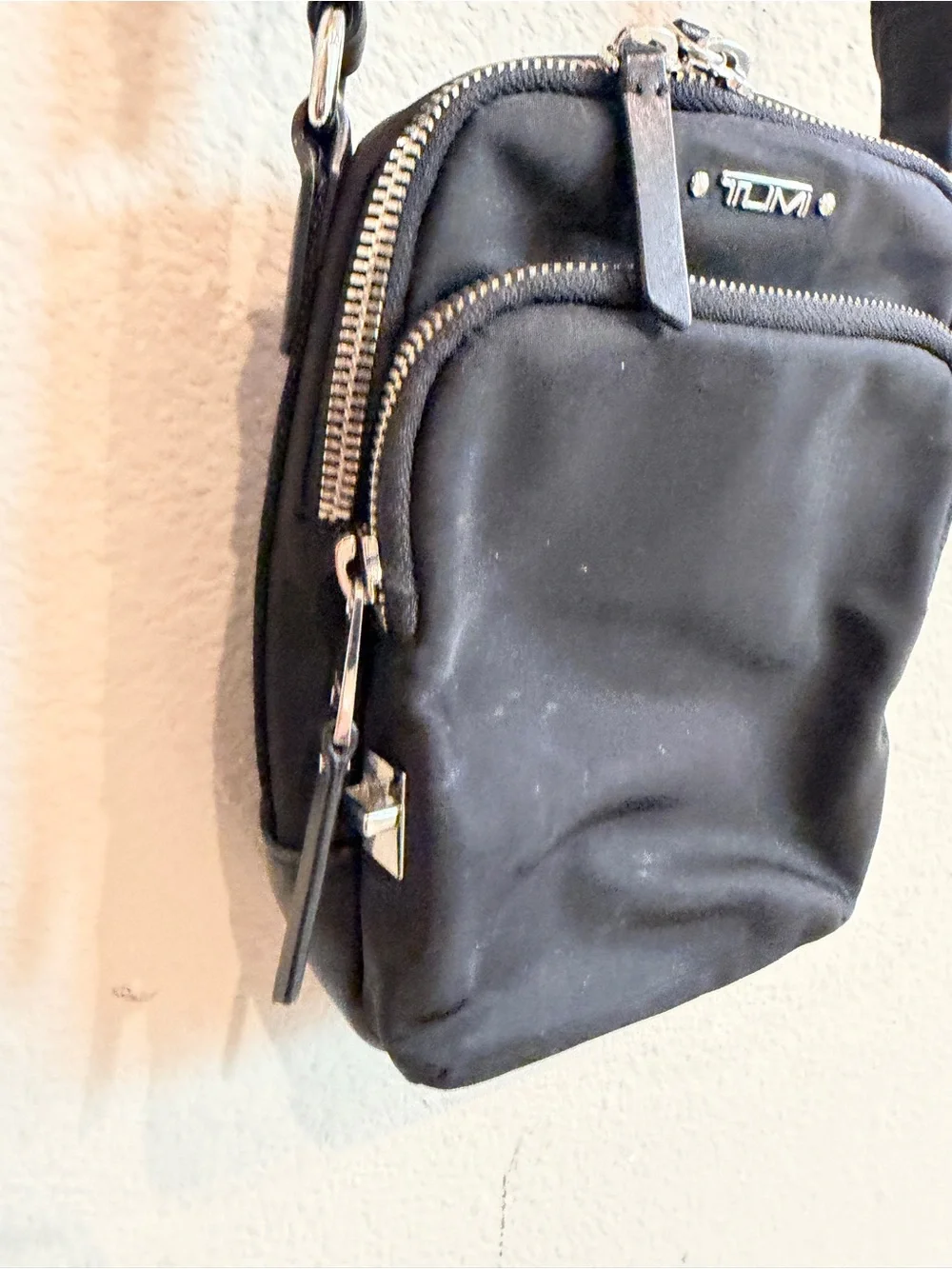 TUMI Voyageur Ruma Crossbody Bag Black Nylon Travel Organizer